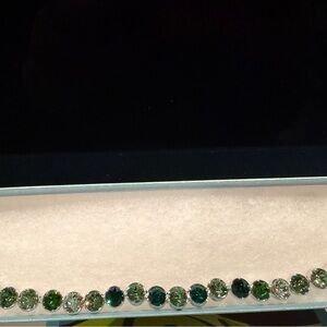 Touchstone Crystal Green and Silver Bracelet